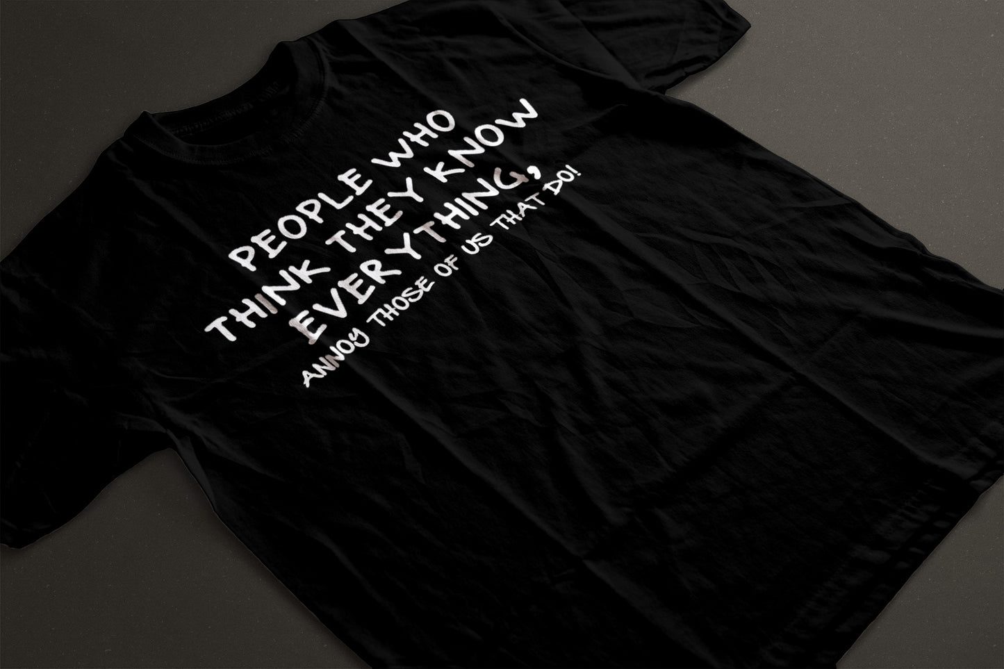 People who think they know…