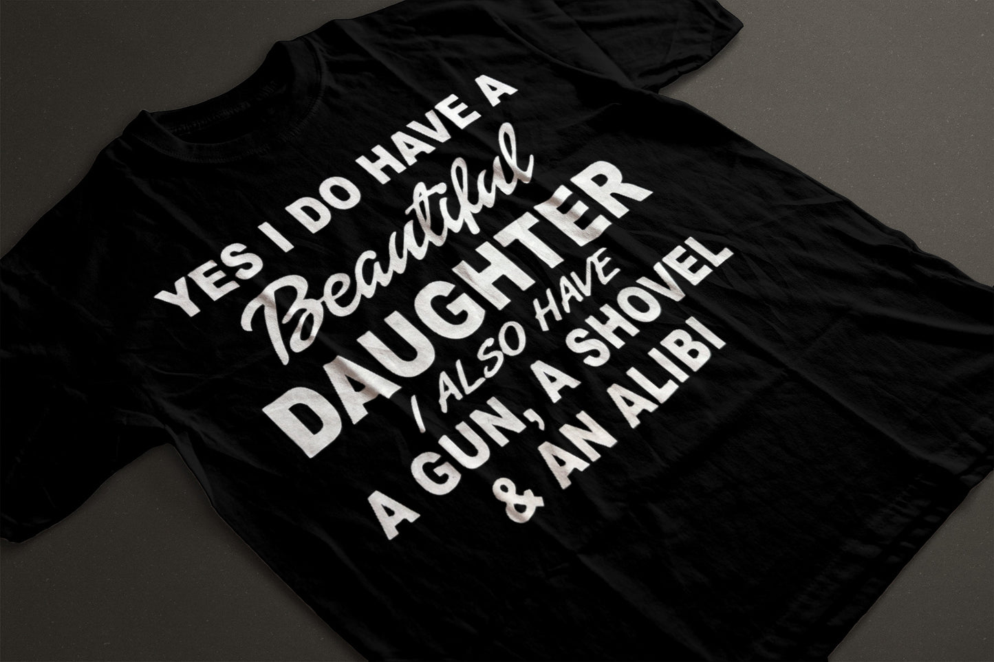 Beautiful daughter gun alibi